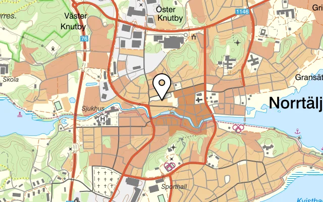 Karta som visar Täljegrillen på Hantverkaregatan 18, 761 30 Norrtälje, Sweden
