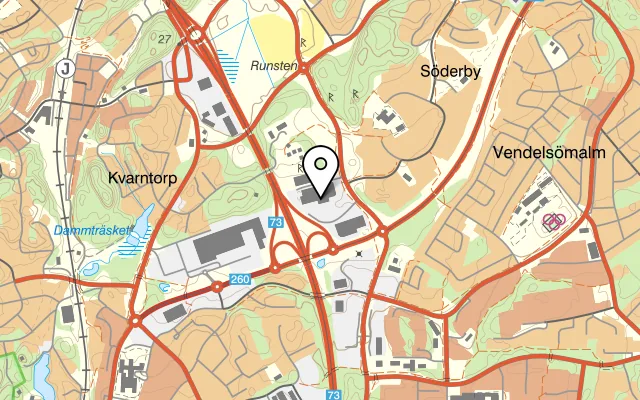 Karta som visar SNAP! - by ICA Maxi Haninge på Österport 4, 136 65 Söderby, Sweden
