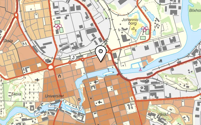 Karta som visar Remmaren på Slottsgatan 77-79, 602 22 Norrköping