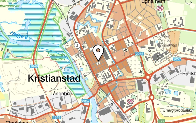 Karta som visar Smaca på Cardellsgatan 13, 291 31 Kristianstad