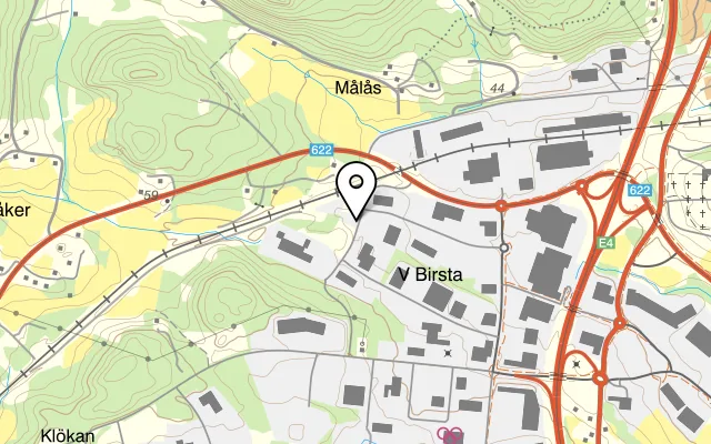 Karta som visar Birsta Baren på Norra Förmansvägen 9B, 857 53 Sundsvall