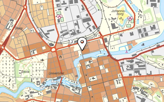 Karta som visar Renströmmen Restaurang och Konferens på Drottninggatan 1, 602 22 Norrköping