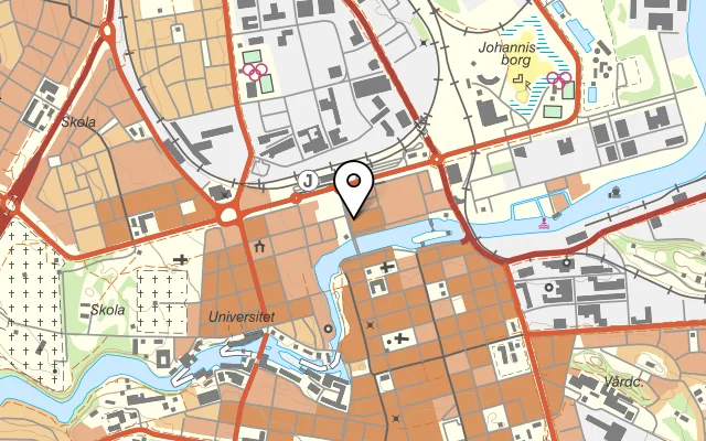 Karta som visar Renströmmen på Drottninggatan 1, 602 22 Norrköping