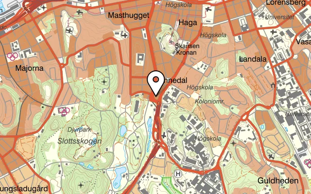 Karta som visar Ramen Ya på Linnéplatsen 4, 413 10 Göteborg