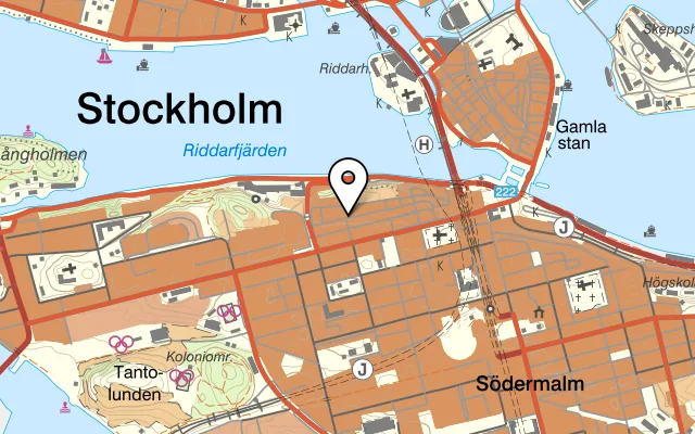 Karta som visar Tehran Grill på Timmermansgatan 5, 118 25 Stockholm
