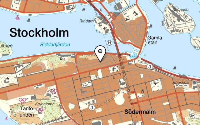 Karta som visar Magnolia på Blecktornsgränd 9, 118 24 Stockholm