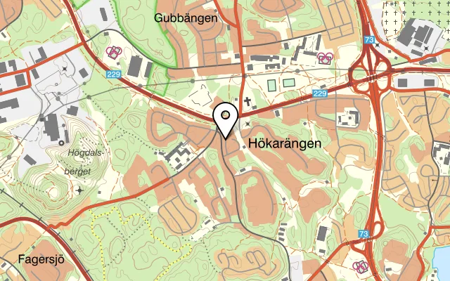 Karta som visar Kollektivet på Hökarängsplan 7, 123 56 Farsta