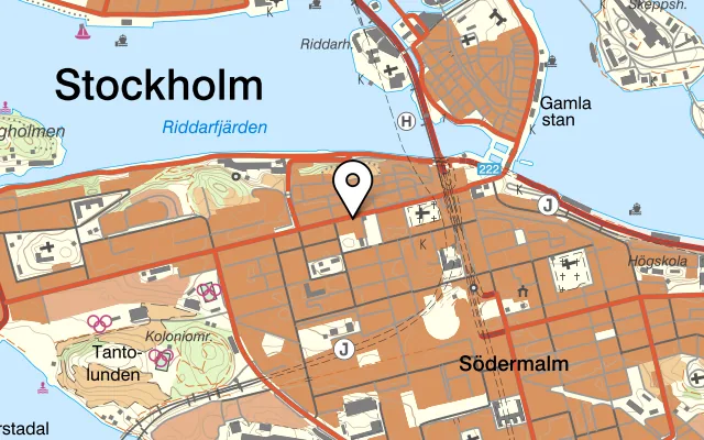 Karta som visar Viking Bar på Hornsgatan 35, 118 49 Stockholm, Sweden