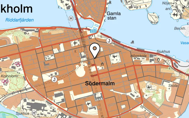 Karta som visar Baras Backe på Götgatan 33, 116 21 Stockholm, Sweden