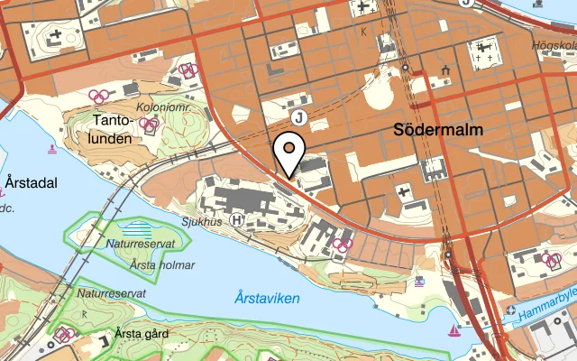 Karta som visar Vivels på Ringvägen 61, 118 61 Stockholm