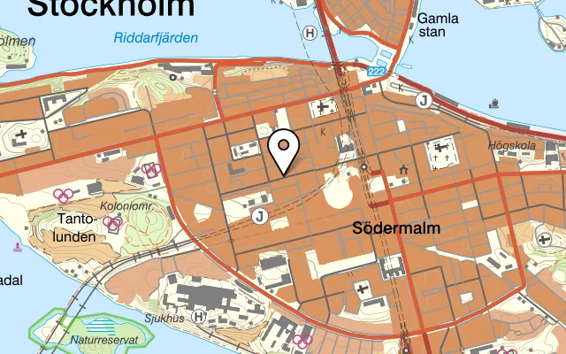 Karta som visar Café Cuvée på Högbergsgatan 64, 118 54 Stockholm
