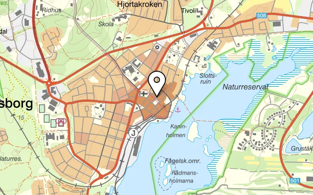 Karta som visar Shady Burgers på Östra Storgatan 1, 294 31 Sölvesborg