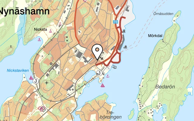 Karta som visar Restaurang Källaren Lydia på Centralgatan 3, 149 32 Nynäshamn