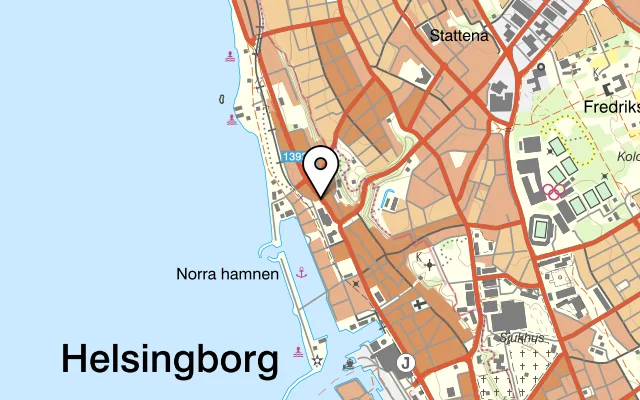 Karta som visar Étoile på Drottninggatan 27, 252 21 Helsingborg
