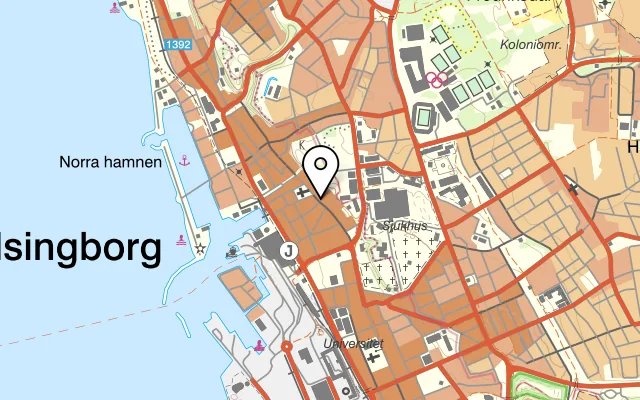 Karta som visar KOL & Cocktails på Södra Storgatan 11-13, 252 23 Helsingborg