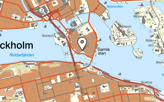 Karta som visar Formosa på Kornhamnstorg 2, 111 27 Stockholm