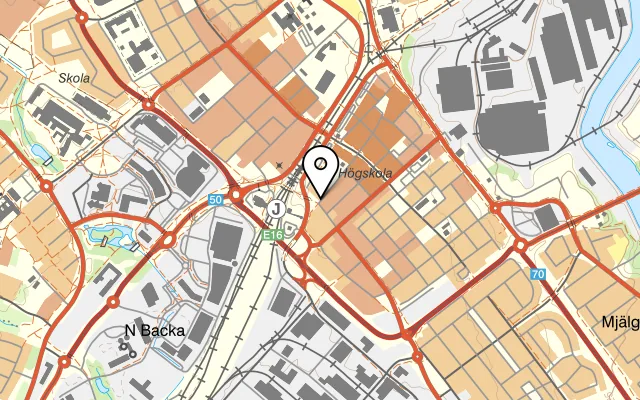 Karta som visar Äteriet på HANTVERKSBYN 1, 784 33 Borlänge