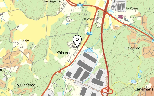 Karta som visar Resturang Dragongården på Gustaf Dalénsgatan 30, 417 24 Göteborg