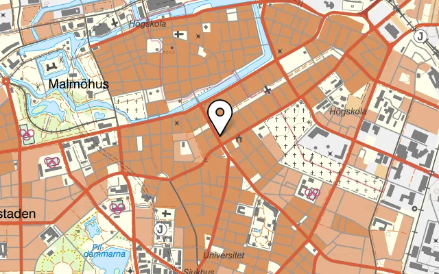 Karta som visar Acaí and Poké på Amiralsgatan 10, 211 55 Malmö