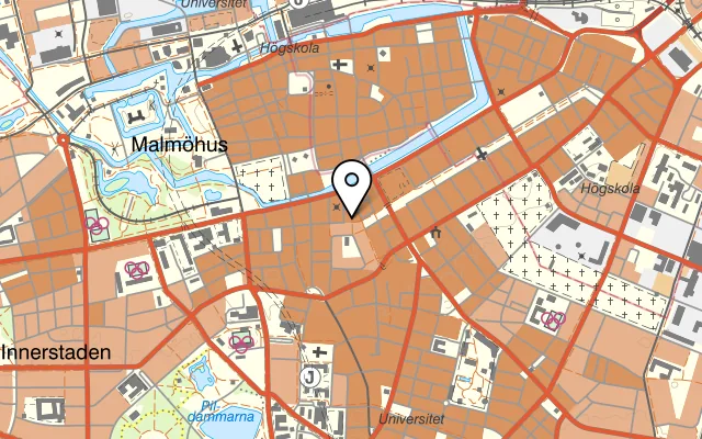 Karta som visar Perssons Kök & Bar på Storgatan 1, 211 41 Malmö