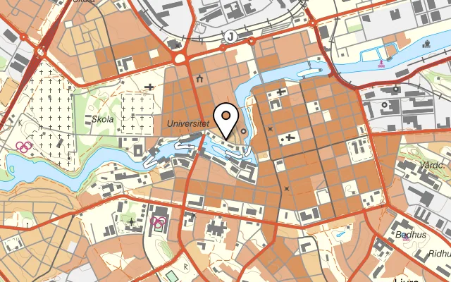 Karta som visar Världens Bar på Västgötegatan 17, 602 21 Norrköping