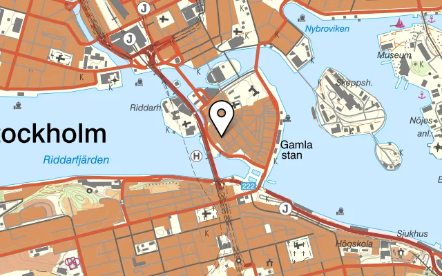 Karta som visar Lilla Karachi på Lilla Nygatan 12, 111 28 Stockholm