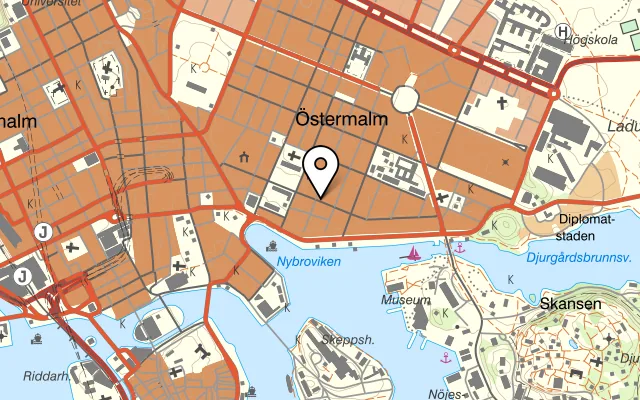 Karta som visar Villaggio på Skeppargatan 16, 114 57 Stockholm