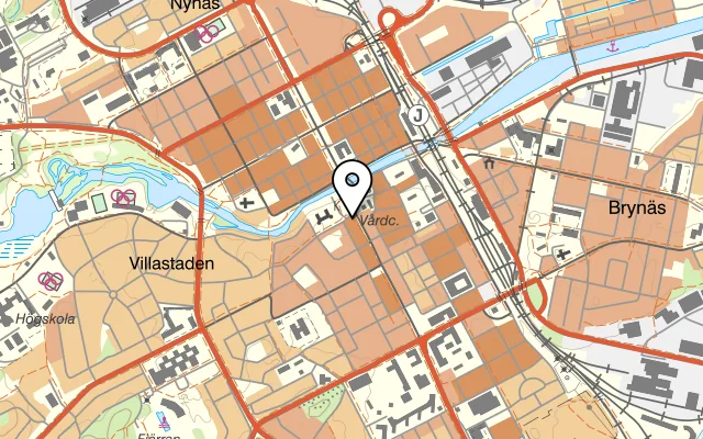 Karta som visar Bakfickan på Hamiltongatan 38, 802 66 Gävle