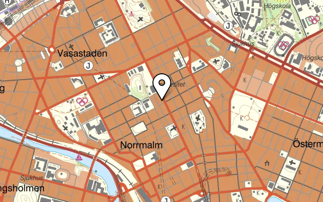 Karta som visar Retro på Sveavägen 55, 113 59 Stockholm