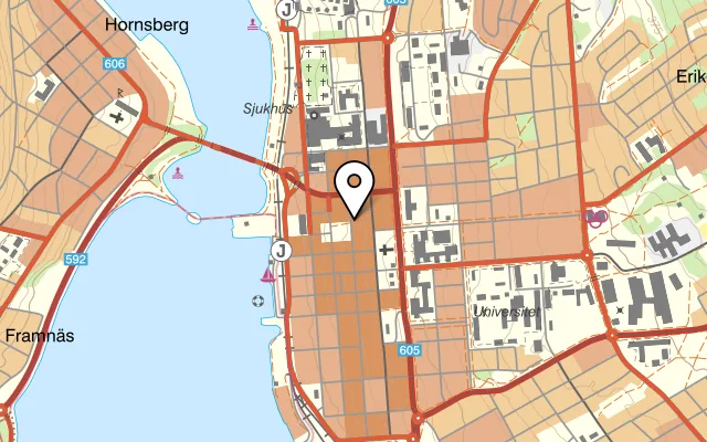 Karta som visar Sir Winston på Prästgatan 19, 831 31 Östersund, Sweden