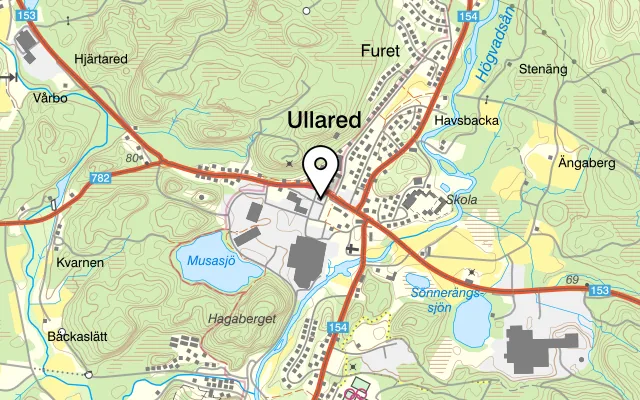 Karta som visar Stantons på Borgmästaregatan 27, 432 41 Varberg