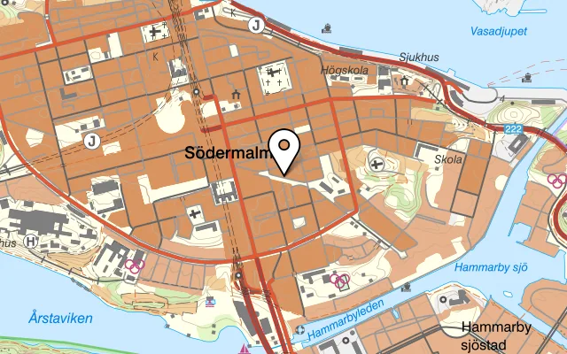 Karta som visar Samrat of India på Katarina Bangata 27, 116 39 Stockholm