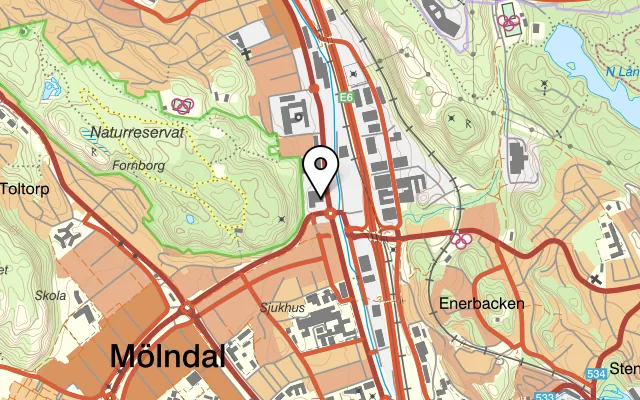 Karta som visar Fashion House på Göteborgsvägen 89, 431 30 Mölndal