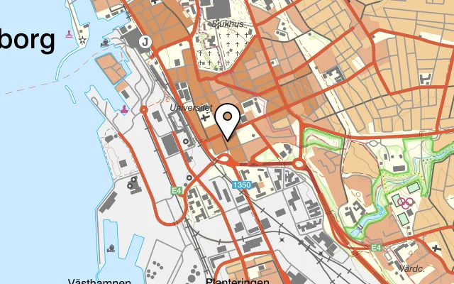 Karta som visar Shahi Masala på Södergatan 101, 252 27 Helsingborg