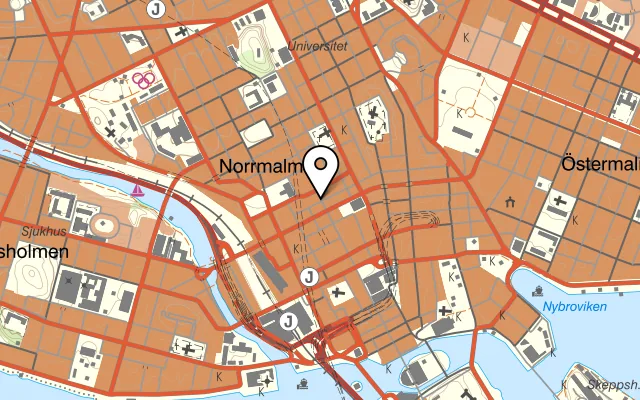 Karta som visar Drottninghof på Drottninggatan 67, 111 36 Stockholm