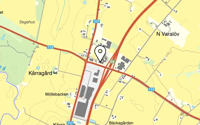 Karta som visar Erikslunds wärdshus på Åstorpsvägen 15, 262 96 Ängelholm