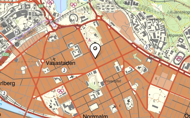 Karta som visar Curry Spice City på Sveavägen 124, 113 50 Stockholm