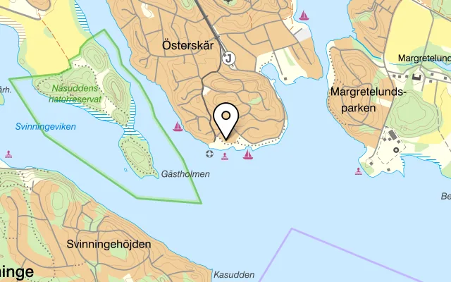 Karta som visar Solbrännan på Stråkvägen 2, 184 51 Österskär