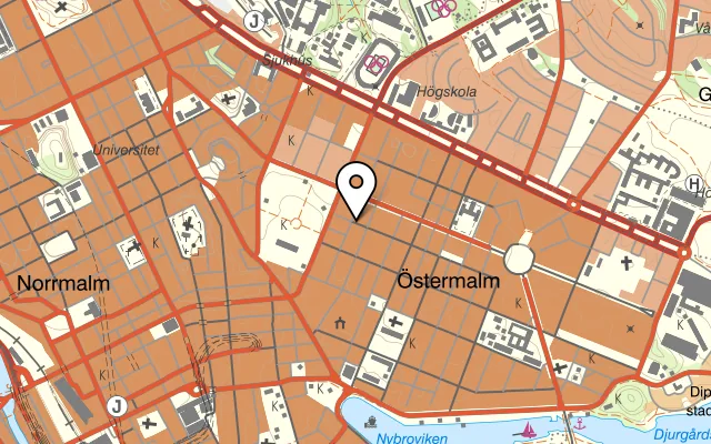 Karta som visar Kommendören på Kommendörsgatan 7, 114 48 Stockholm
