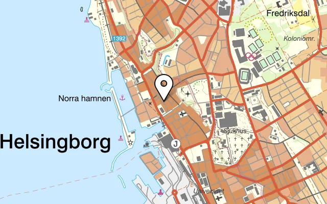 Karta som visar Kgränd Bistro och Deli på Kolmätaregränden 7, 252 20 Helsingborg