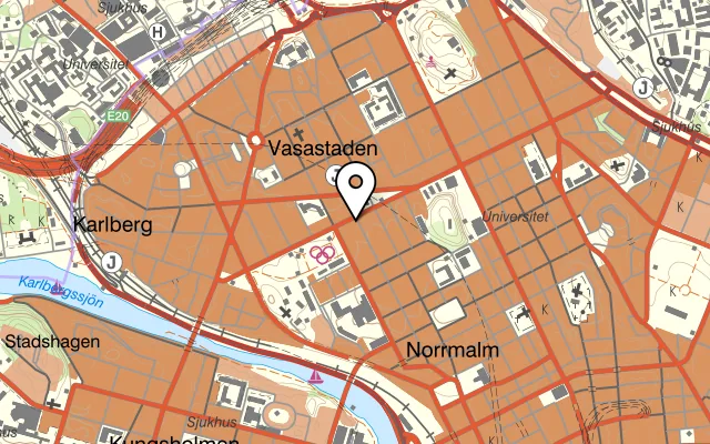 Karta som visar Eatnam på Odengatan 85, 113 22 Stockholm