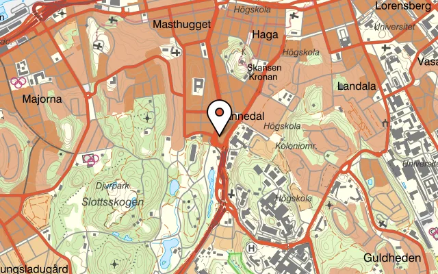 Karta som visar Texas Long Horn på Linnégatan 78, 413 08 Göteborg