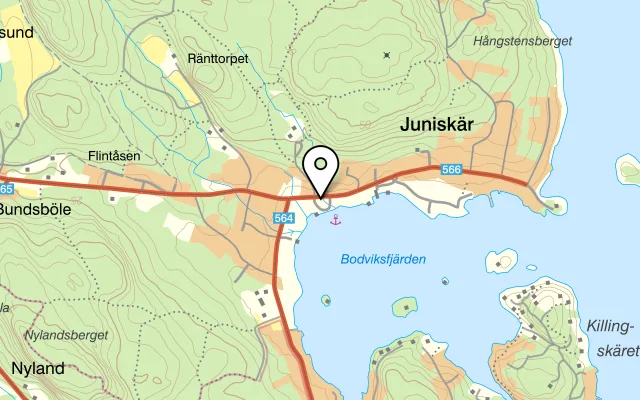 Karta som visar Restaurang & Café Juniskär på Juniskärsvägen 132, 862 91 Kvissleby