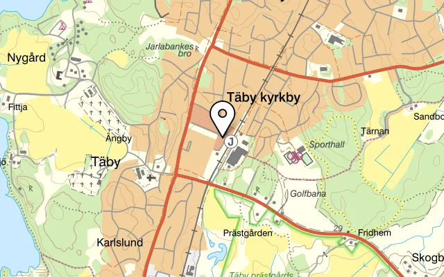 Karta som visar Lilla Hantverkaren på Midgårdsvägen 1, 187 74 Täby