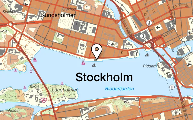 Karta som visar Orangeriet på Norr Mälarstrand Kajplats 464, 112 20 Stockholm