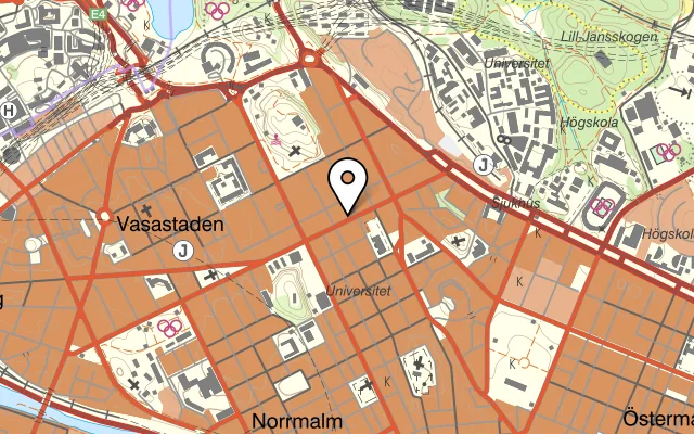 Karta som visar Nombre på Odengatan 36, 113 51 Stockholm