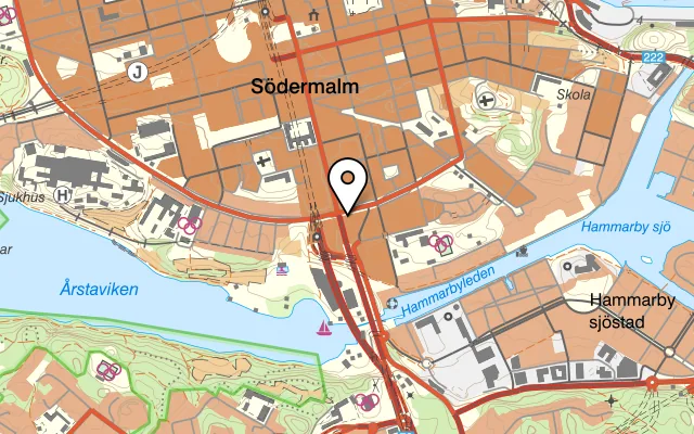 Karta som visar Amici Nostri på Ringvägen 104, 116 61 Stockholm, Sweden