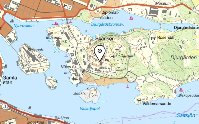 Karta som visar Paviljong Matsäcken på Sjöpromenaden, Mariehamn 22100, Åland Islands