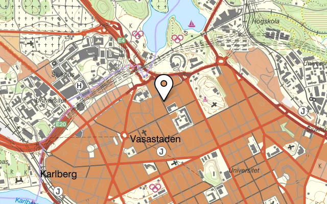 Karta som visar Austin Food Works på Norrtullsgatan 24, 113 45 Stockholm
