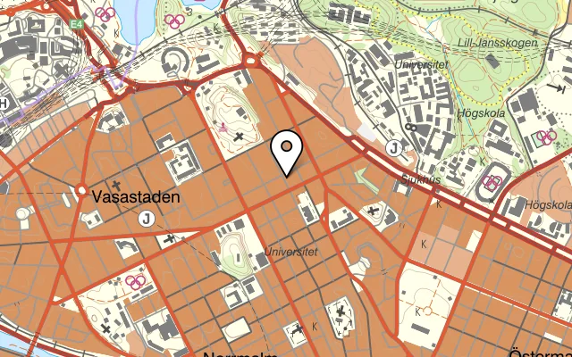 Karta som visar Café Kiro på Stora Nygatan 37, 111 27 Stockholm